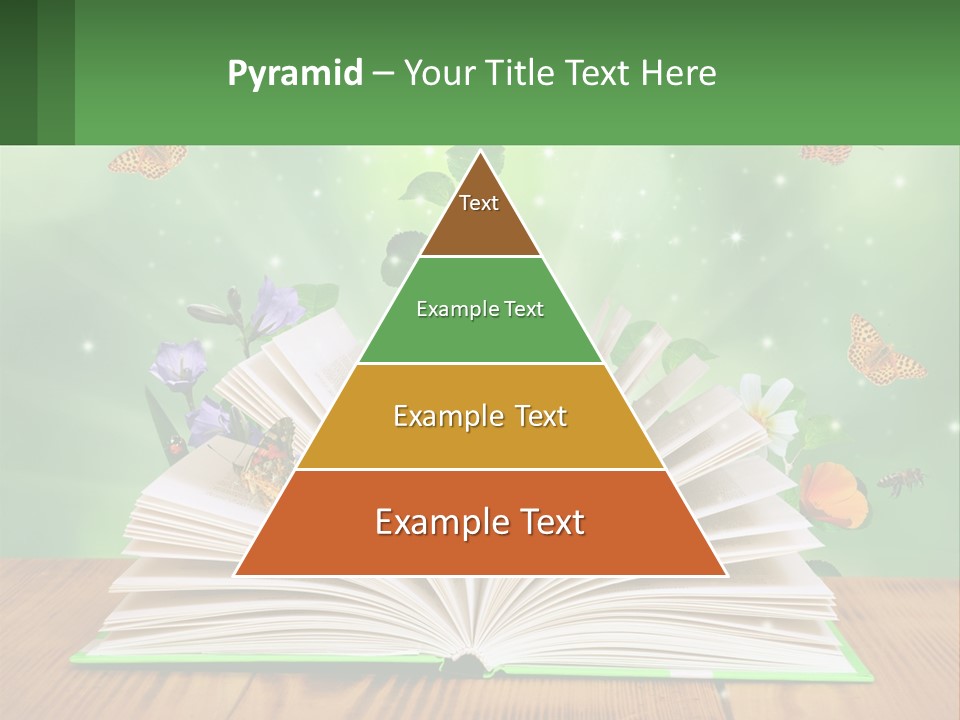 An Open Book With A Plant Growing Out Of It PowerPoint Template