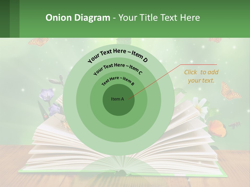 An Open Book With A Plant Growing Out Of It PowerPoint Template