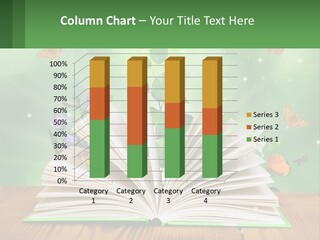 An Open Book With A Plant Growing Out Of It PowerPoint Template
