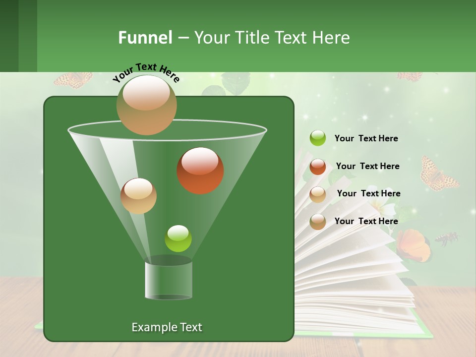 An Open Book With A Plant Growing Out Of It PowerPoint Template