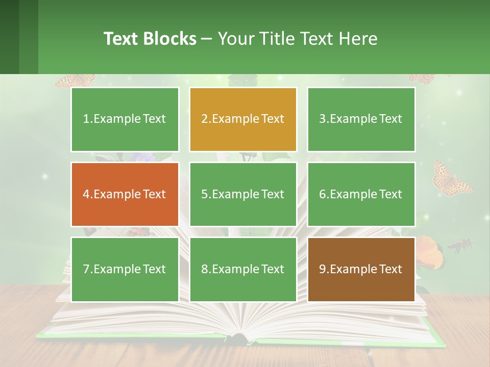 An Open Book With A Plant Growing Out Of It PowerPoint Template