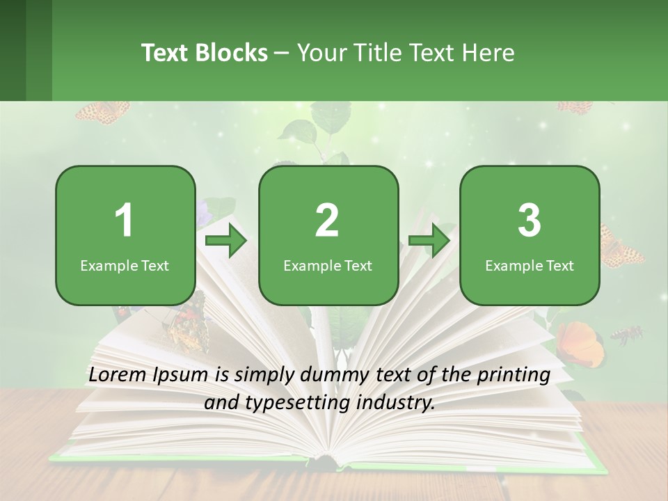 An Open Book With A Plant Growing Out Of It PowerPoint Template