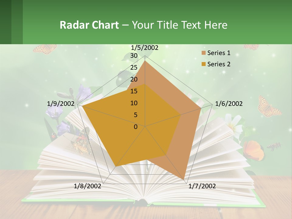 An Open Book With A Plant Growing Out Of It PowerPoint Template