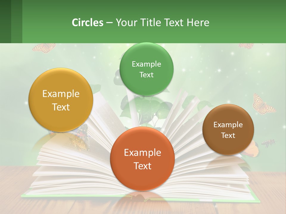 An Open Book With A Plant Growing Out Of It PowerPoint Template