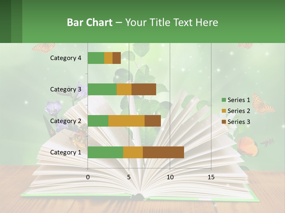 An Open Book With A Plant Growing Out Of It PowerPoint Template