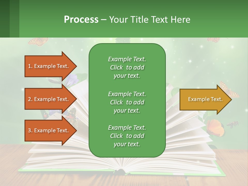 An Open Book With A Plant Growing Out Of It PowerPoint Template