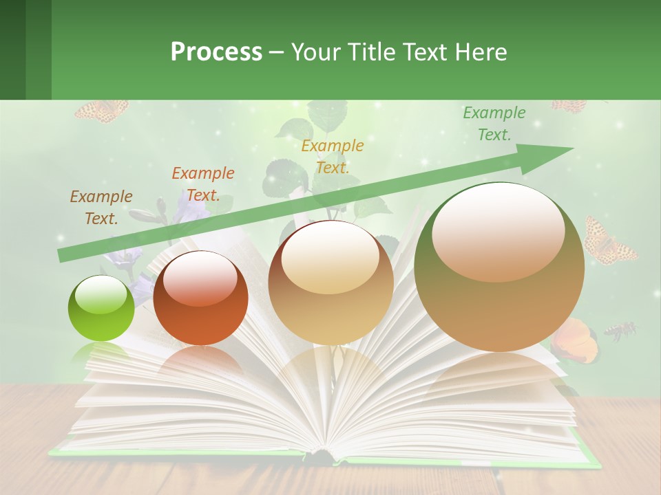 An Open Book With A Plant Growing Out Of It PowerPoint Template