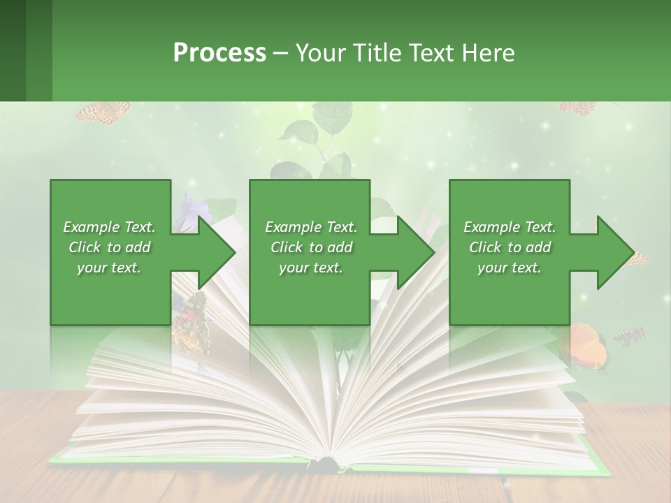 An Open Book With A Plant Growing Out Of It PowerPoint Template