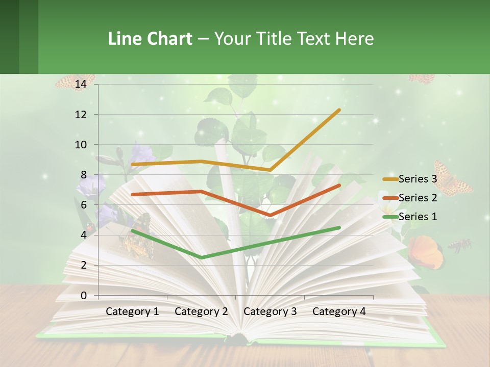 An Open Book With A Plant Growing Out Of It PowerPoint Template