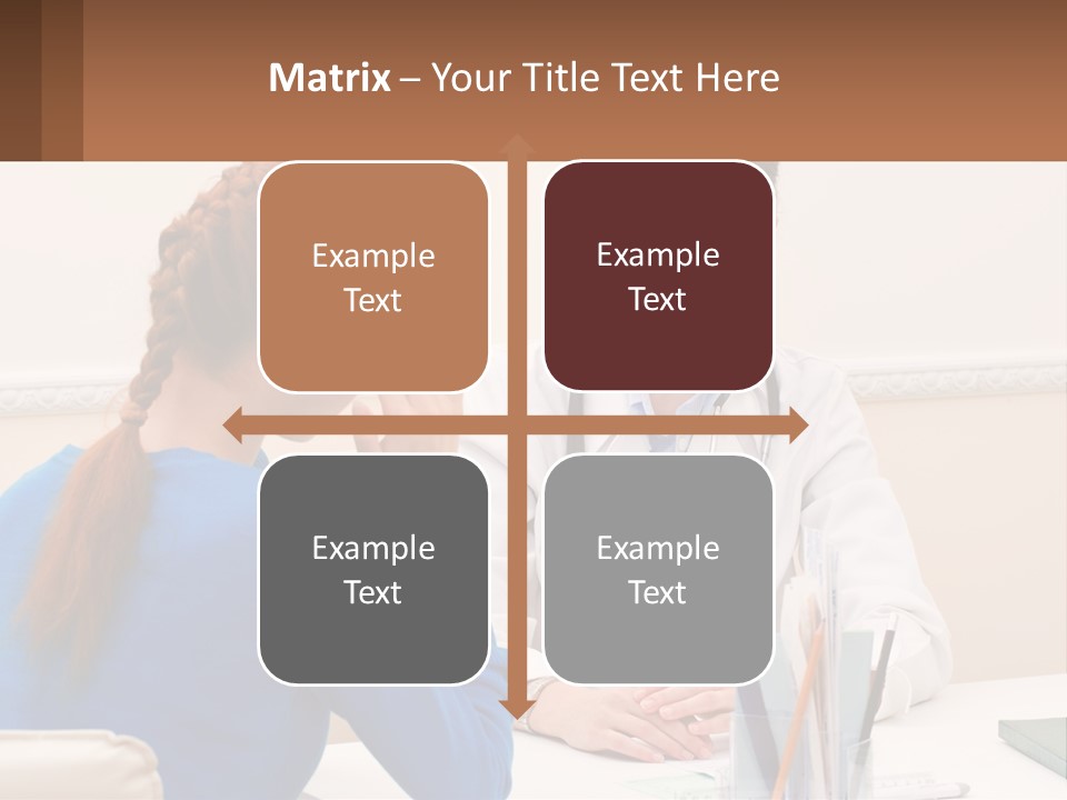 A Doctor Talking To A Patient At A Desk PowerPoint Template