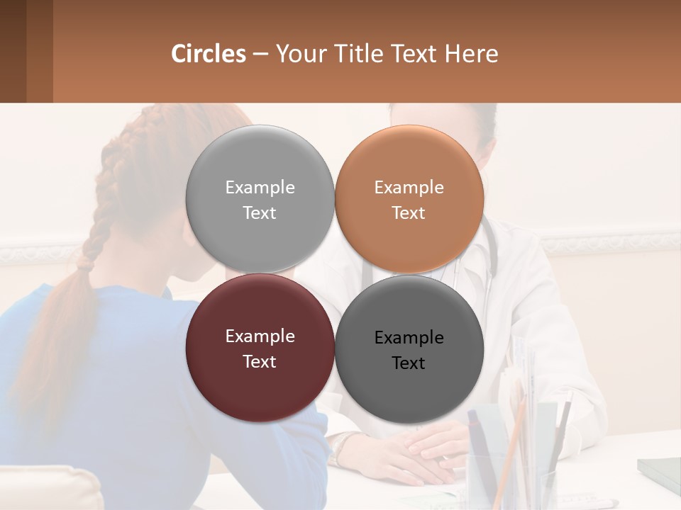 A Doctor Talking To A Patient At A Desk PowerPoint Template