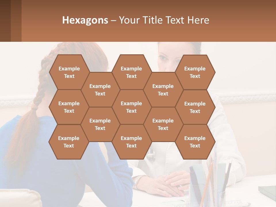 A Doctor Talking To A Patient At A Desk PowerPoint Template