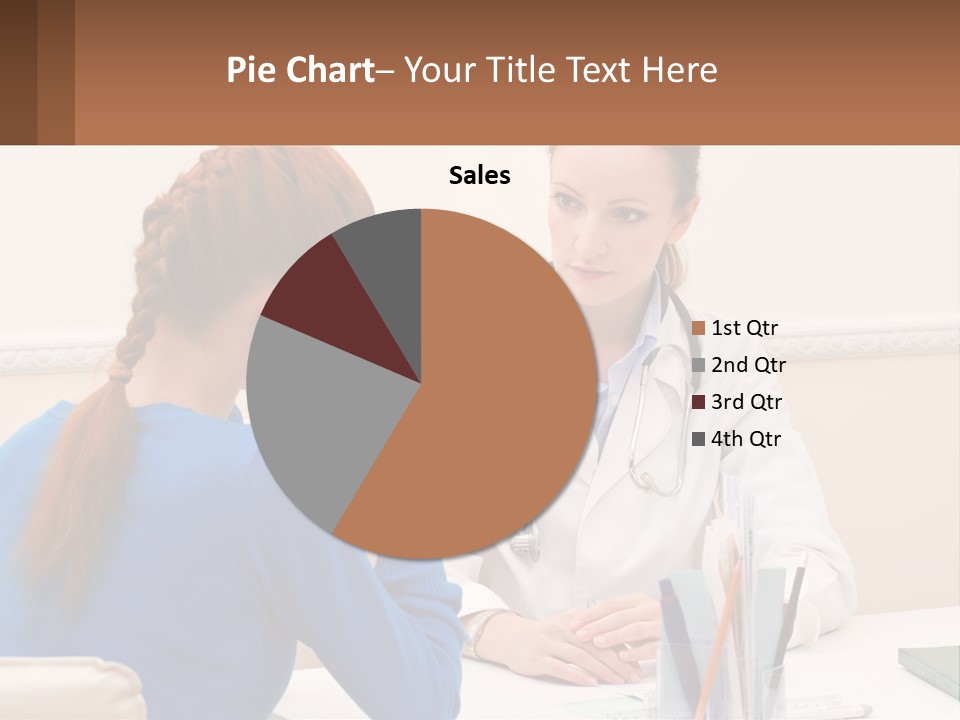 A Doctor Talking To A Patient At A Desk PowerPoint Template