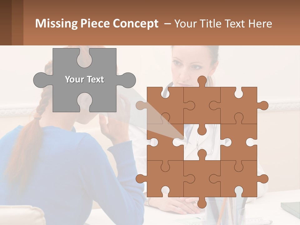 A Doctor Talking To A Patient At A Desk PowerPoint Template