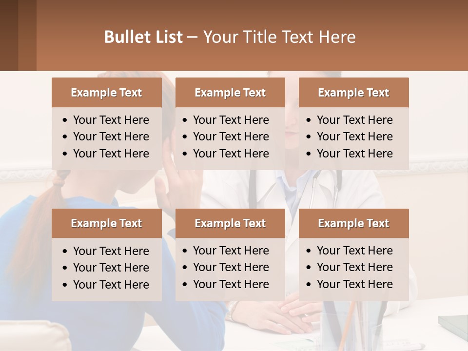 A Doctor Talking To A Patient At A Desk PowerPoint Template