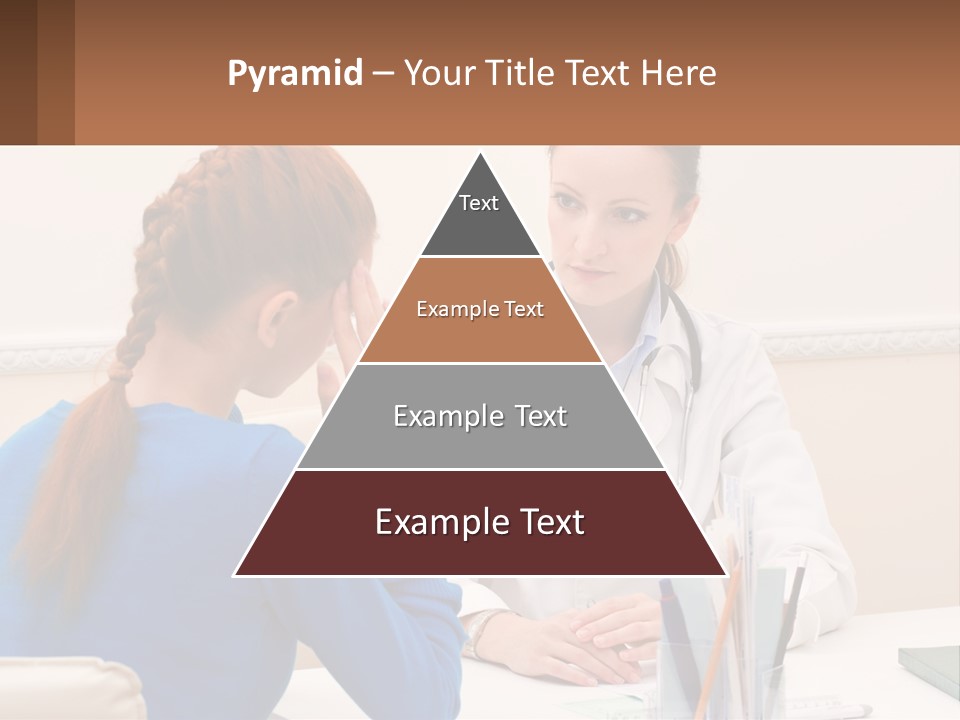 A Doctor Talking To A Patient At A Desk PowerPoint Template
