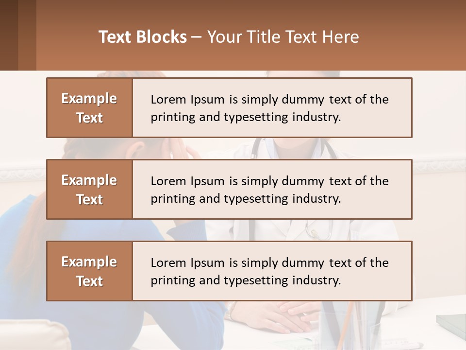 A Doctor Talking To A Patient At A Desk PowerPoint Template