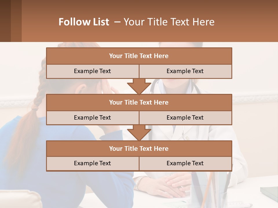 A Doctor Talking To A Patient At A Desk PowerPoint Template
