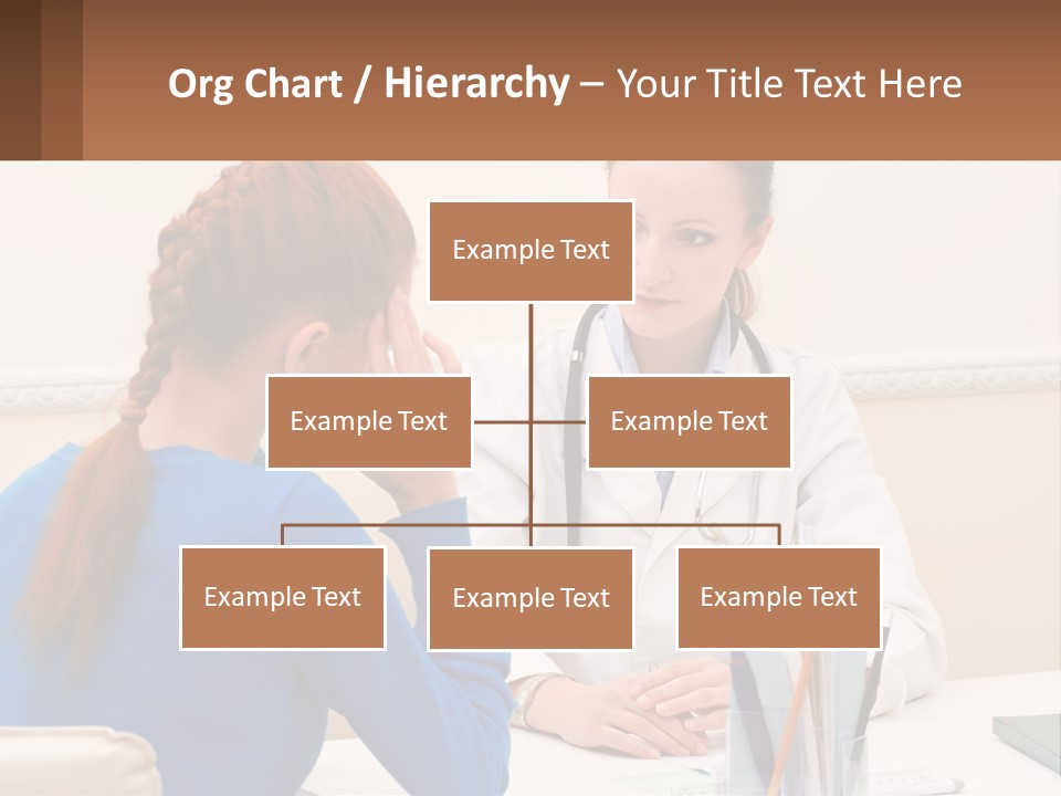 A Doctor Talking To A Patient At A Desk PowerPoint Template