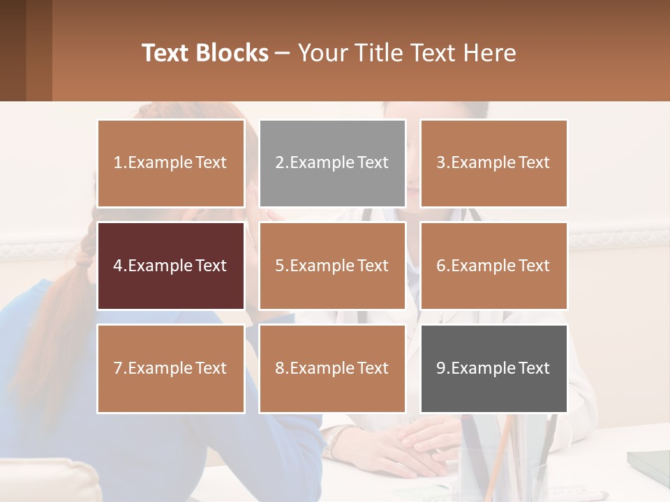 A Doctor Talking To A Patient At A Desk PowerPoint Template