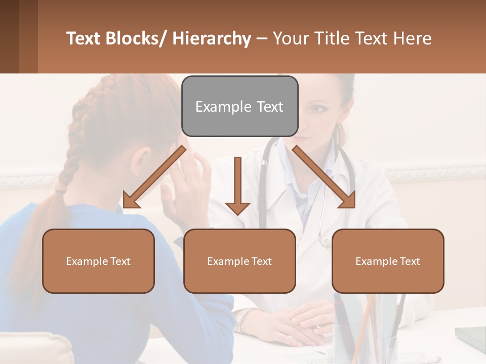 A Doctor Talking To A Patient At A Desk PowerPoint Template