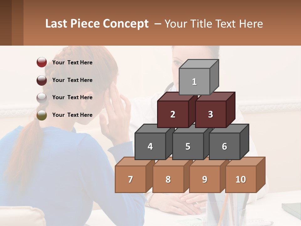 A Doctor Talking To A Patient At A Desk PowerPoint Template