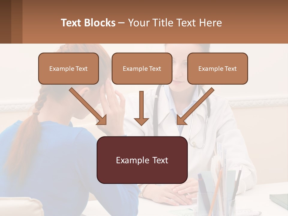 A Doctor Talking To A Patient At A Desk PowerPoint Template