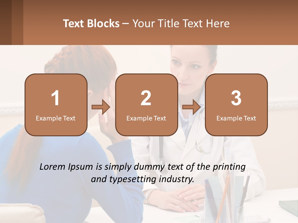 A Doctor Talking To A Patient At A Desk PowerPoint Template