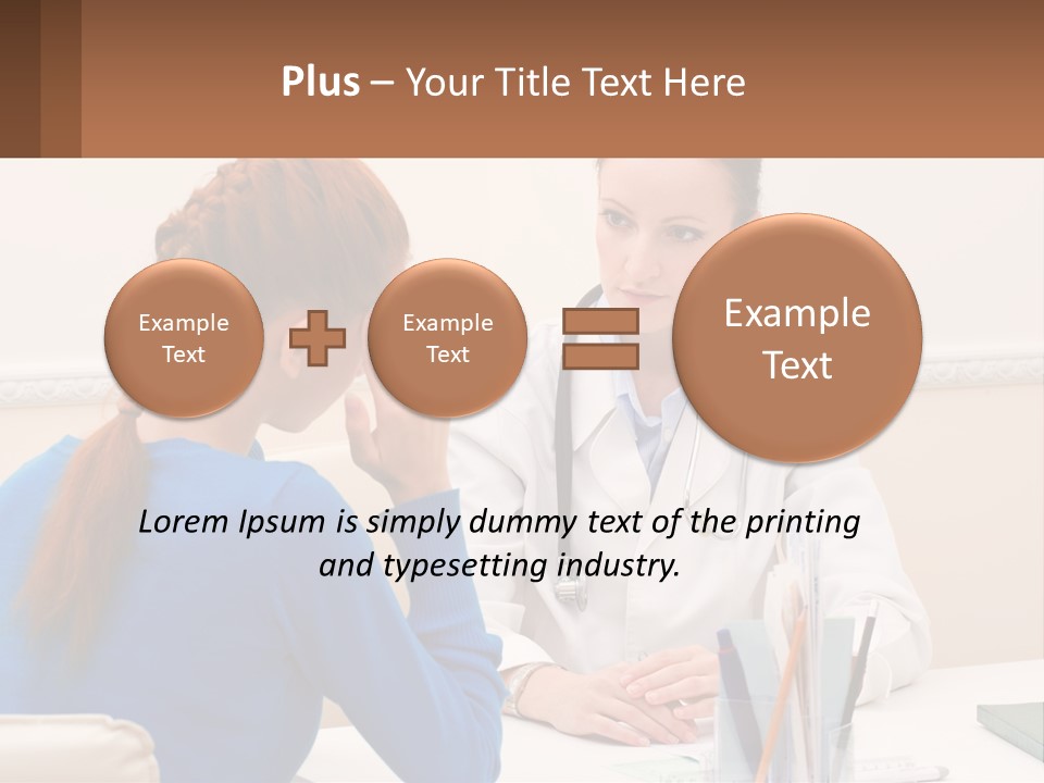 A Doctor Talking To A Patient At A Desk PowerPoint Template