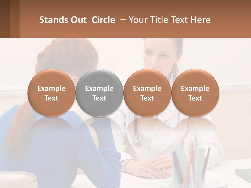 A Doctor Talking To A Patient At A Desk PowerPoint Template