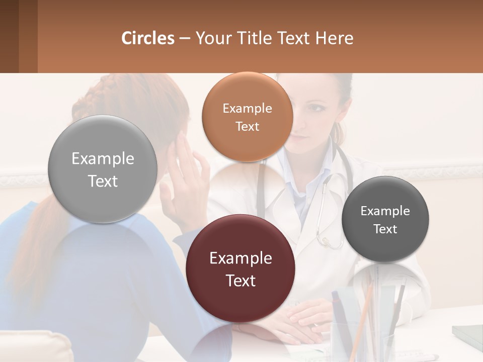 A Doctor Talking To A Patient At A Desk PowerPoint Template