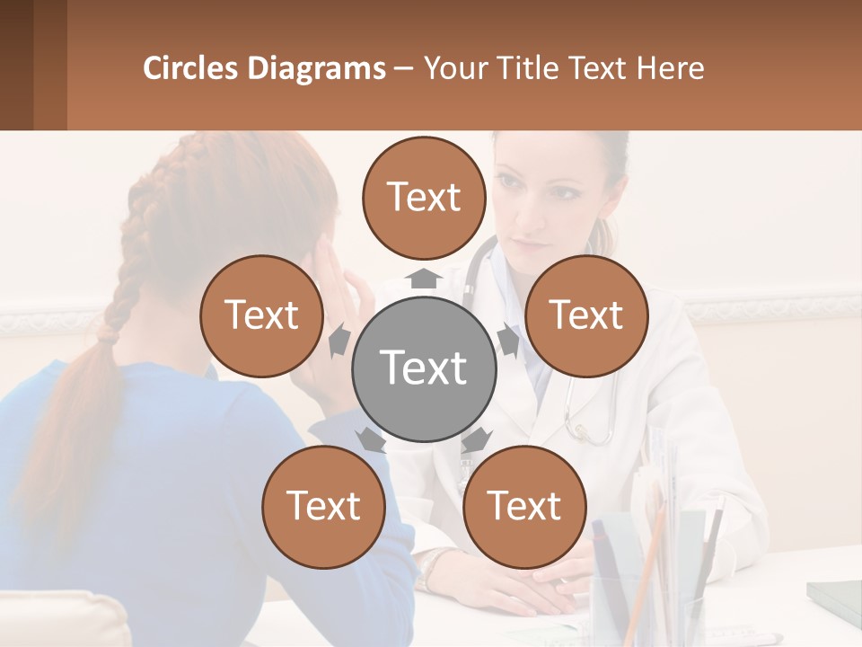 A Doctor Talking To A Patient At A Desk PowerPoint Template