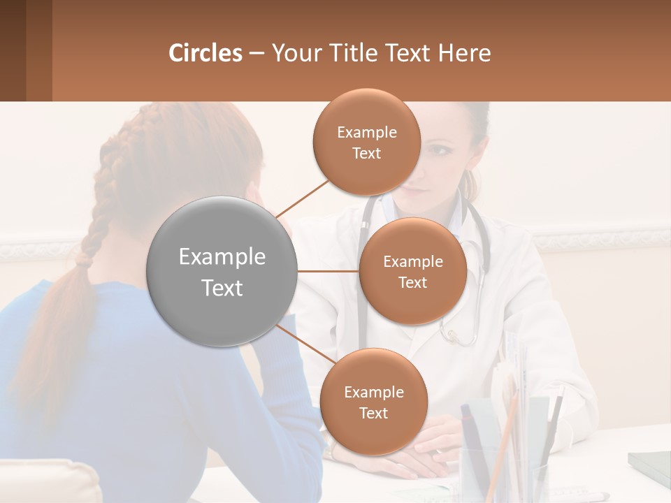 A Doctor Talking To A Patient At A Desk PowerPoint Template