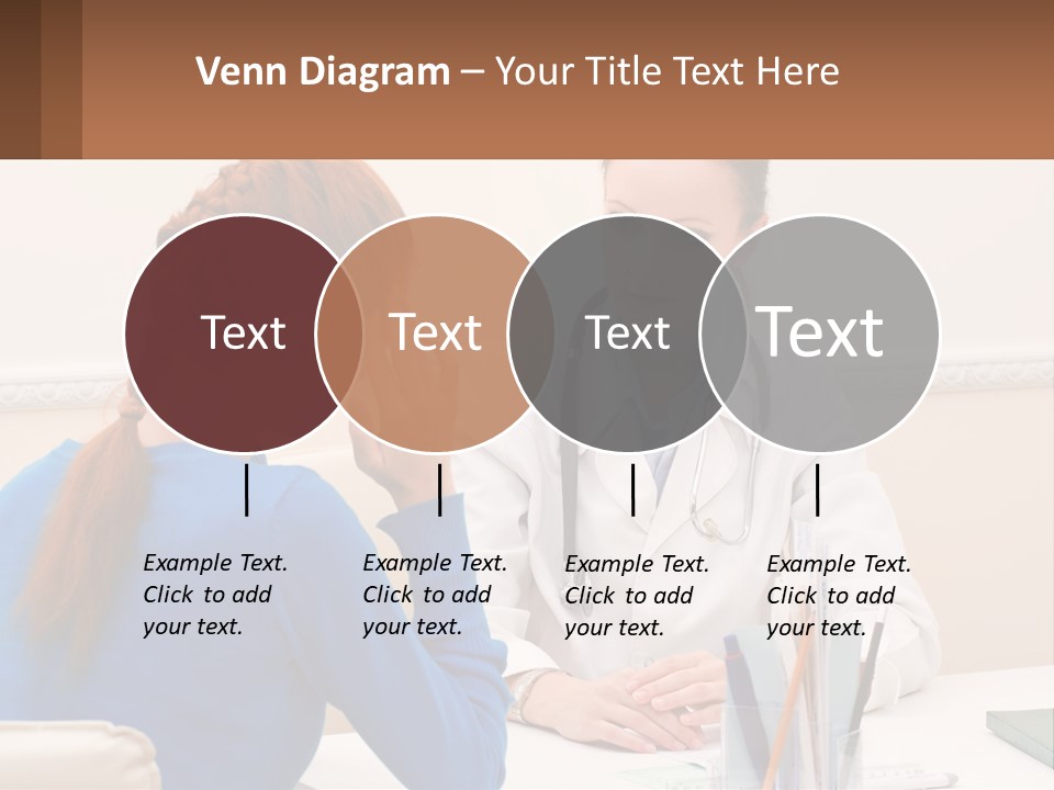 A Doctor Talking To A Patient At A Desk PowerPoint Template