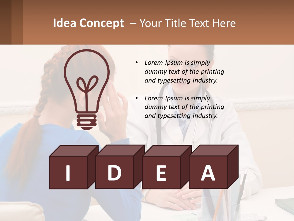 A Doctor Talking To A Patient At A Desk PowerPoint Template