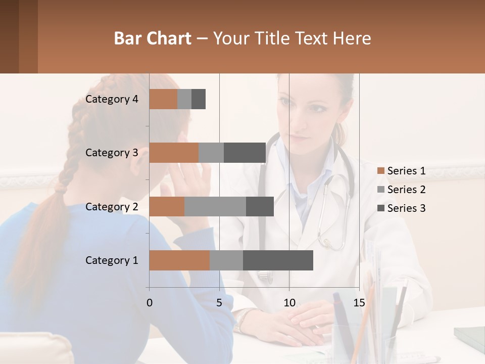 A Doctor Talking To A Patient At A Desk PowerPoint Template