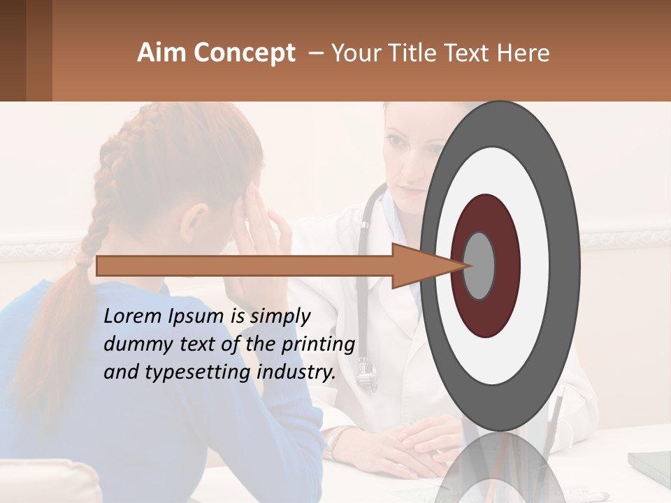 A Doctor Talking To A Patient At A Desk PowerPoint Template