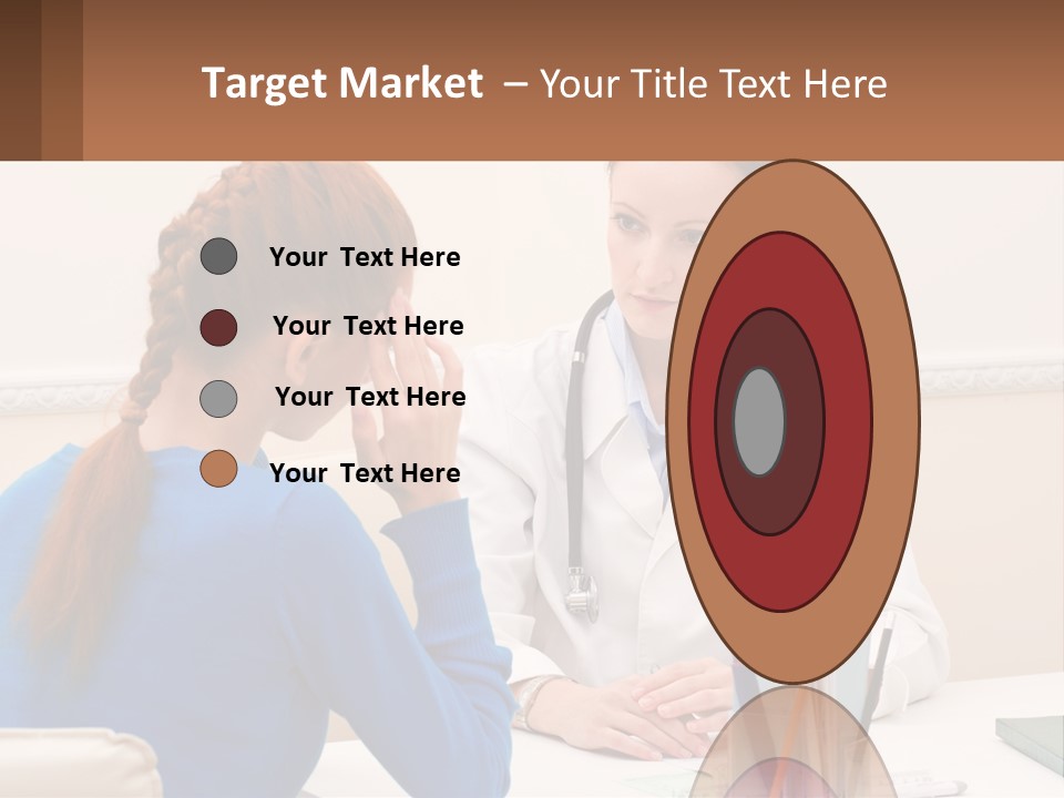 A Doctor Talking To A Patient At A Desk PowerPoint Template