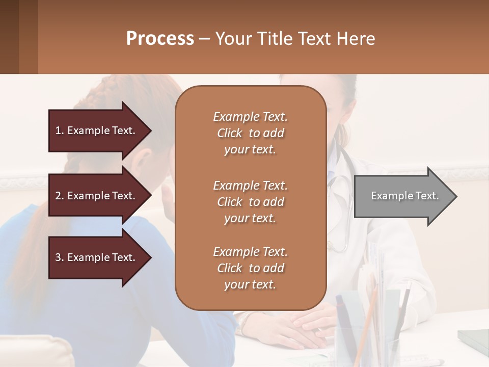 A Doctor Talking To A Patient At A Desk PowerPoint Template