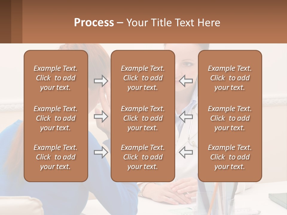 A Doctor Talking To A Patient At A Desk PowerPoint Template