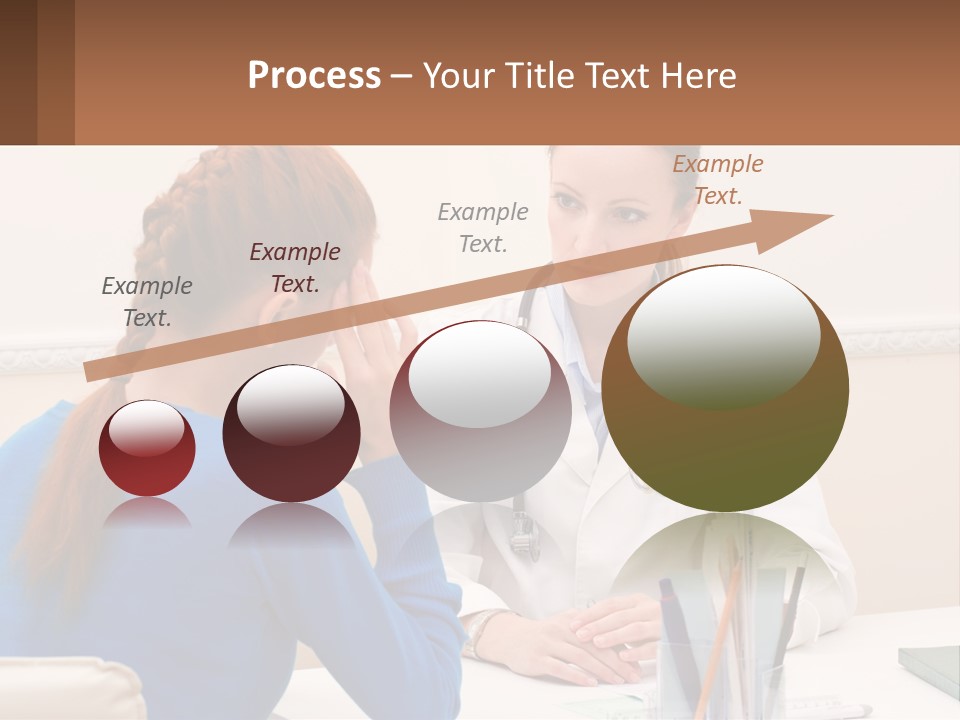 A Doctor Talking To A Patient At A Desk PowerPoint Template