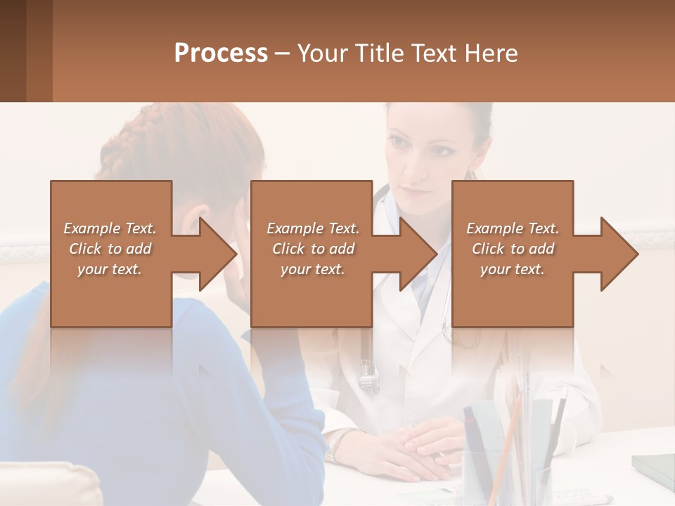 A Doctor Talking To A Patient At A Desk PowerPoint Template