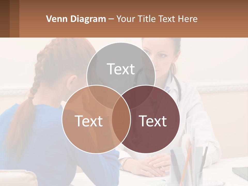 A Doctor Talking To A Patient At A Desk PowerPoint Template