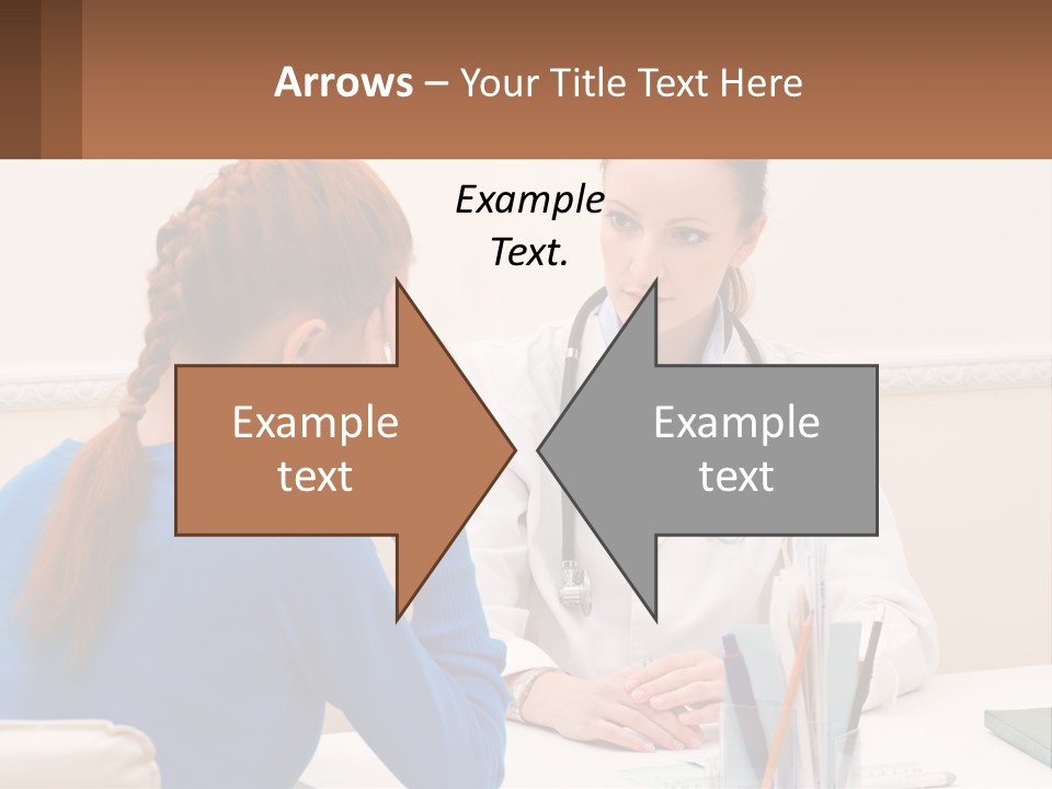 A Doctor Talking To A Patient At A Desk PowerPoint Template