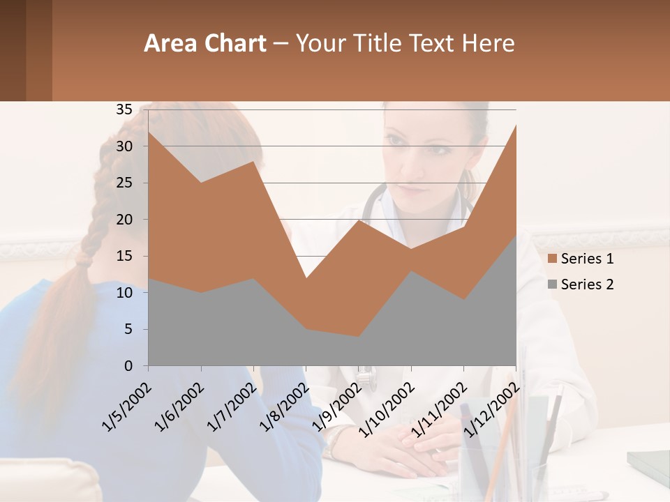 A Doctor Talking To A Patient At A Desk PowerPoint Template