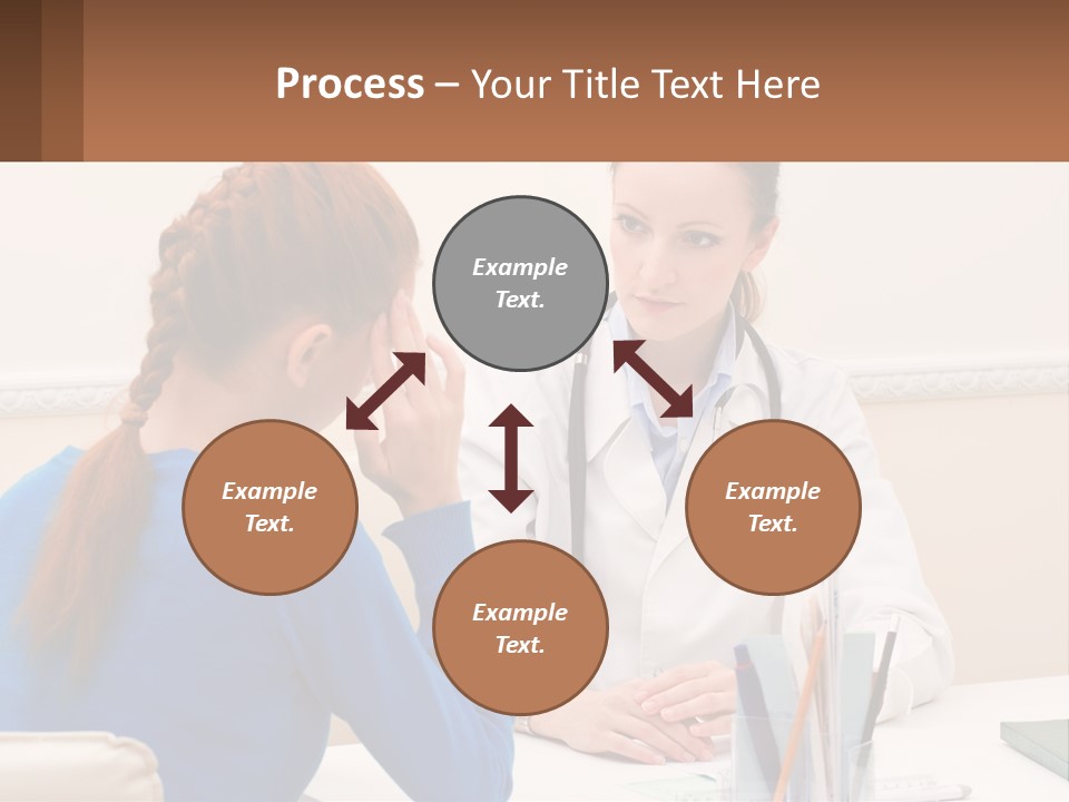 A Doctor Talking To A Patient At A Desk PowerPoint Template