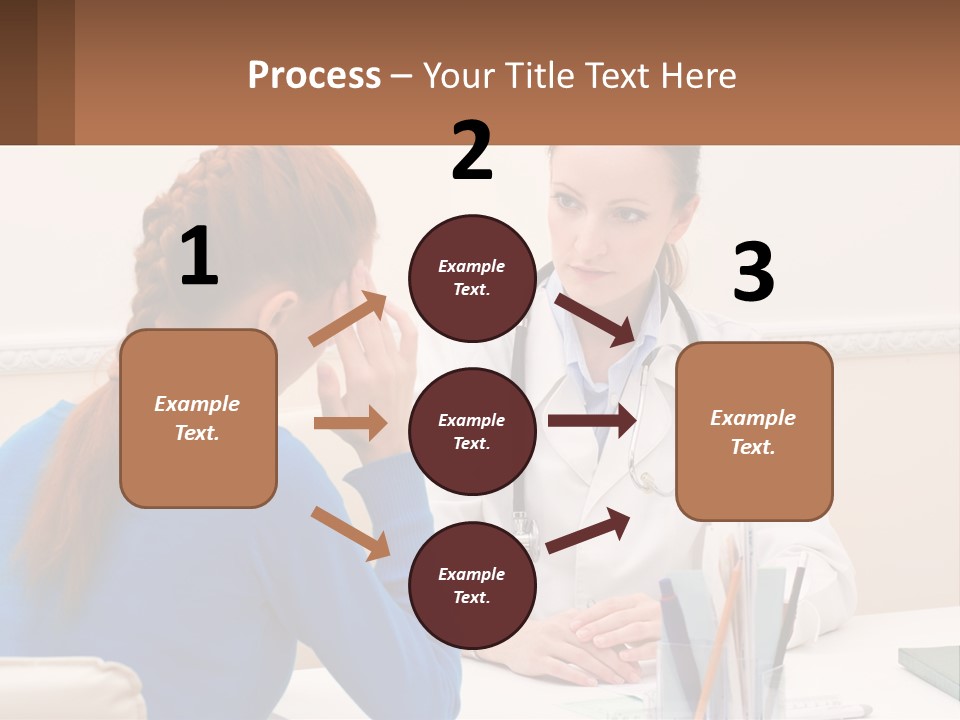 A Doctor Talking To A Patient At A Desk PowerPoint Template
