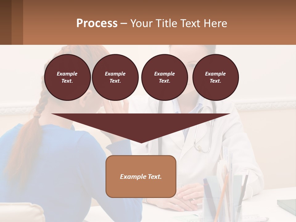 A Doctor Talking To A Patient At A Desk PowerPoint Template