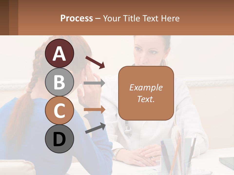 A Doctor Talking To A Patient At A Desk PowerPoint Template