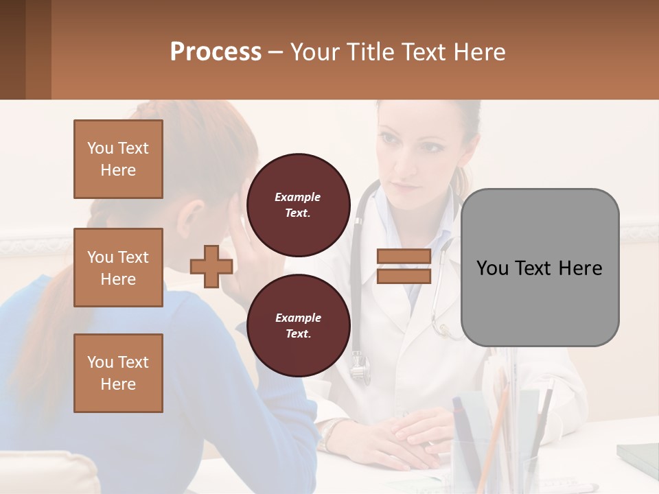 A Doctor Talking To A Patient At A Desk PowerPoint Template